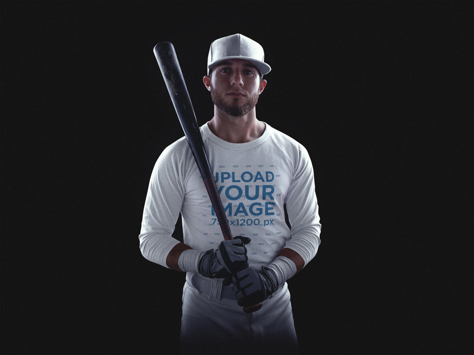 Placeit Custom Baseball Uniform Builder Front Shot of Batter