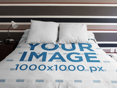 Download Placeit Duvet Cover Mockup At A Boy Room