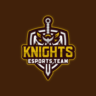 Placeit - Gaming Team Logo Maker with a Sword and Shield Emblem
