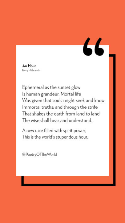 Placeit - Instagram Story Template for Poetry Enthusiasts
