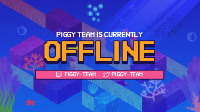 Placeit - Minecraft-Inspired Twitch Offline Banner Generator Featuring ...