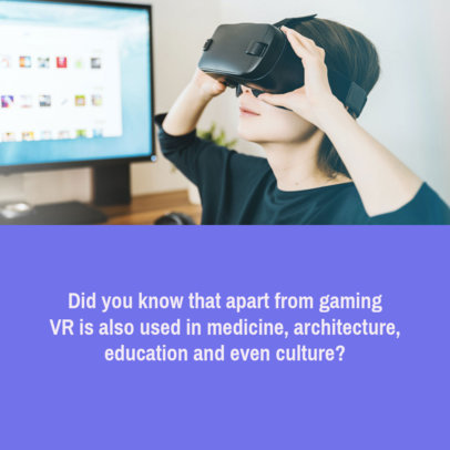 Placeit - Instagram Post Template with a Short Text on Virtual Reality ...