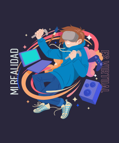 Placeit - T-Shirt Design Maker Featuring a Futuristic Theme