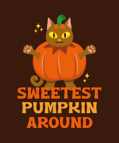 Thanksgiving Cat Themed Long Sleeve Tee for Unisex Wear main image 0