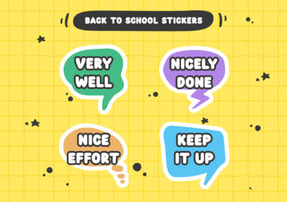 Placeit - Back to School Sticker Generator With Motivational Quotes for ...