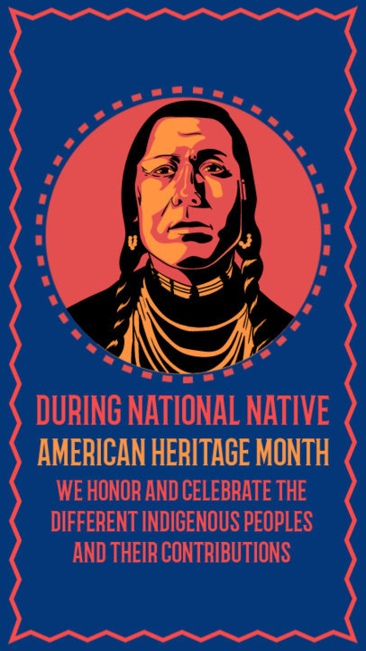 Placeit - Instagram Story Template with a Message for Native American ...