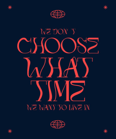 Placeit - Multiverse Inspired-Themed T-Shirt Design Maker Featuring a Quote