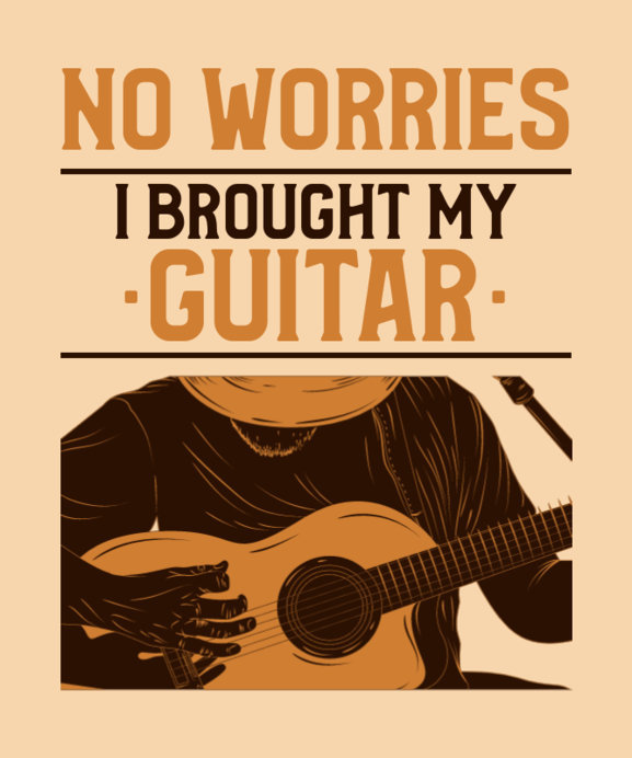 Placeit GuitarThemed TShirt Design Generator for Musicians