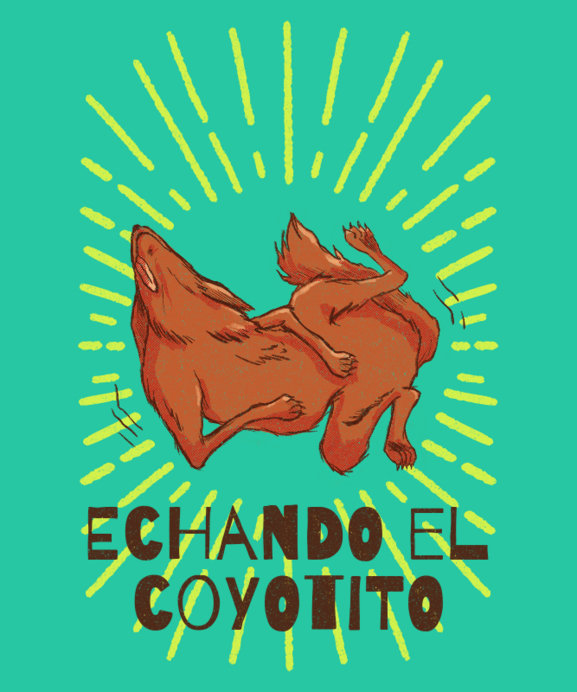 Placeit Slang TShirt Design Creator Featuring an Illustrated Coyote