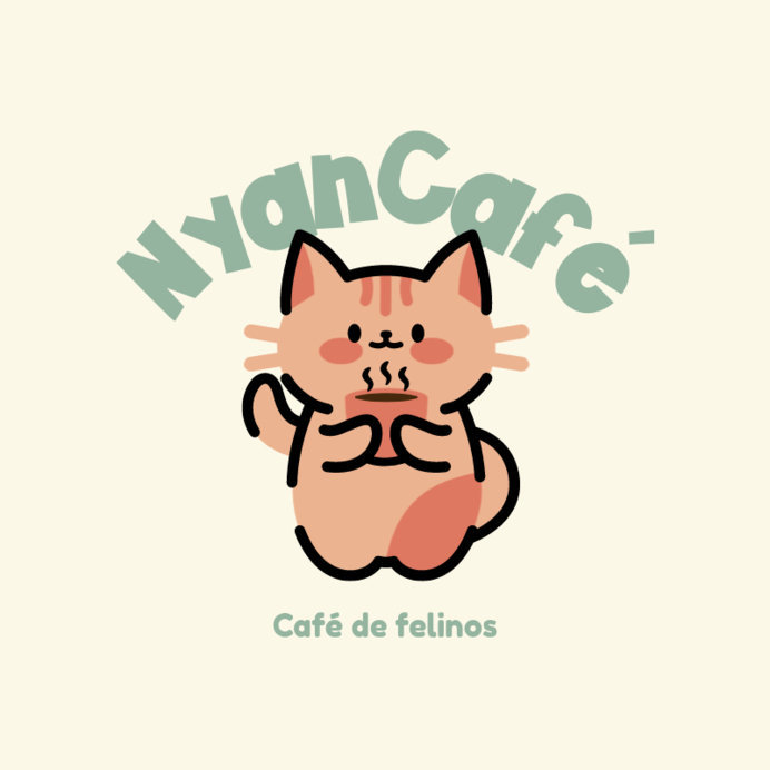 Placeit Logo Generator for a CatThemed Coffee Shop