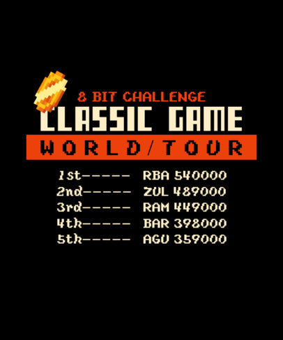 Placeit - T-Shirt Design Creator Featuring a Mario Bros-Inspired Theme