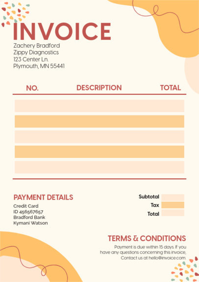 Placeit - Abstract Invoice Creator With Shape Graphic Frames