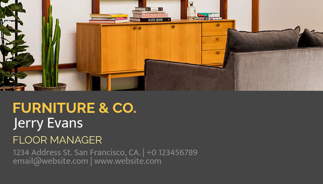 Placeit Furniture Store Business Card Template