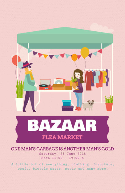 placeit online flyer maker for a bazaar with gift clipart