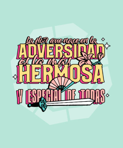 Placeit - T-Shirt Design Maker Featuring a Song Lyric Inspired by a ...