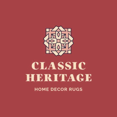 Placeit - Logo Maker for a Classic Home Decor Rug Business