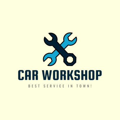 Placeit Car Workshop Logo Maker With Wrench Clipart