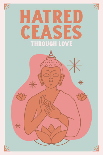 Placeit - Poster Design Creator Featuring a Peaceful Quote for Buddha ...