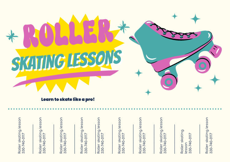 Placeit TearOff Flyer Design Maker for Guitar Lessons