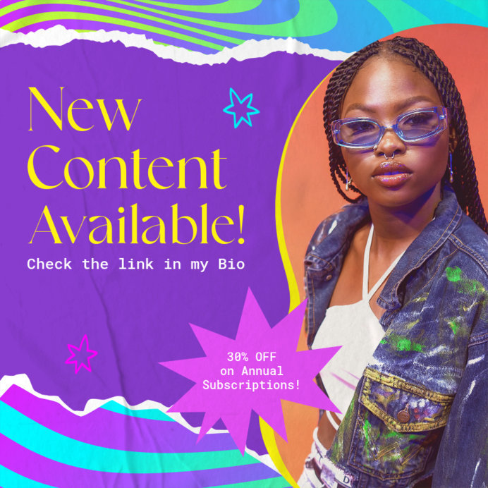 Placeit Instagram Post Template to Promote an OnlyFans Creator's Time(02)