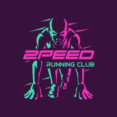 Placeit - Walking Marathon Logo Template for a Running Sports Team