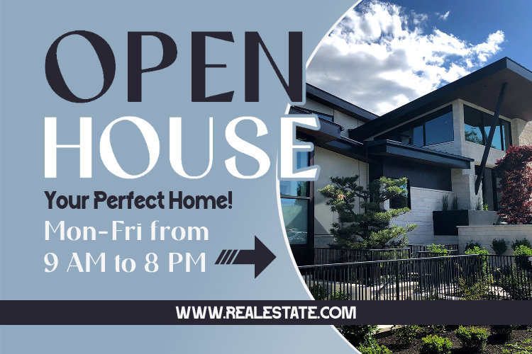 Placeit Yard Sign Creator to Promote an Open House Tour Visit