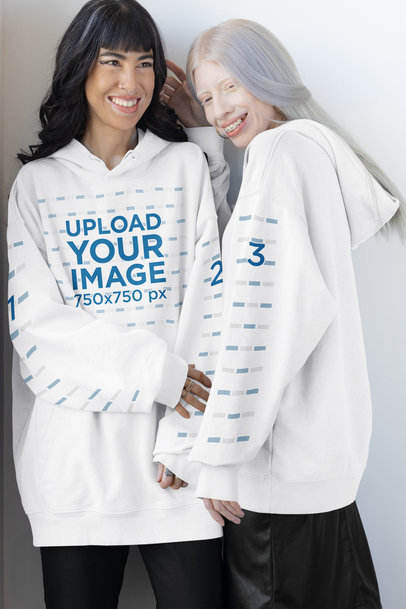 All-Over Print Women's Fake Two-piece Mesh Sleeve Cropped Hoodie main image 0