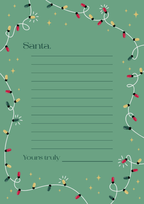 Placeit - Printable Worksheet Design Creator for a Christmas-Themed Letter
