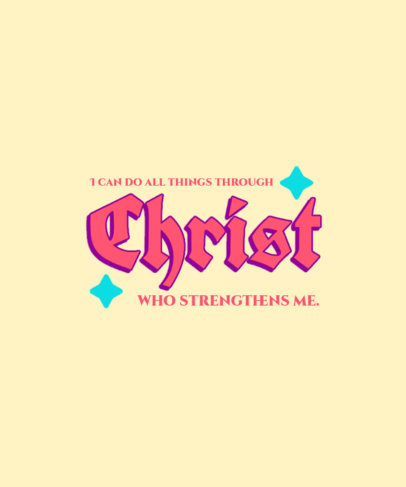 Placeit - T-Shirt Design Creator With a Christian Verse Featuring a ...