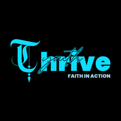 Placeit - Youth Ministry Logo Template Featuring a Gothic-Style Typography