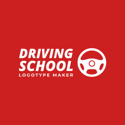 Online Logo Maker for Driving Schools with Steering Wheel Icons