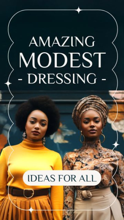 Placeit - Instagram Story Video Template Featuring Modest Dressing Ideas
