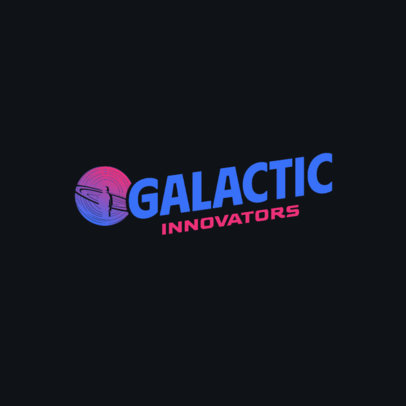Placeit - Logo Template Featuring a Cosmos Graphic for a Space Content ...