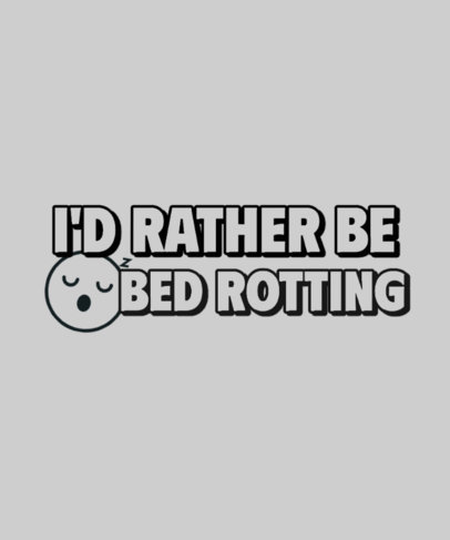 Placeit - T-Shirt Design Generator with a Sleepy Face and a Funny Bed ...