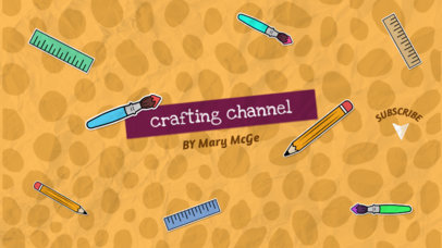 Ad Banner Maker for Youtube Channels with Crafty Videos 405d