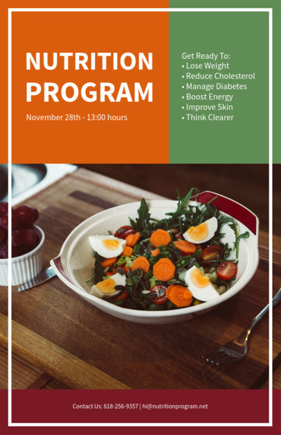 placeit healthy nutrition flyer design template