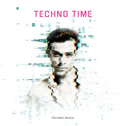 Placeit - Techno Time Album Cover Template