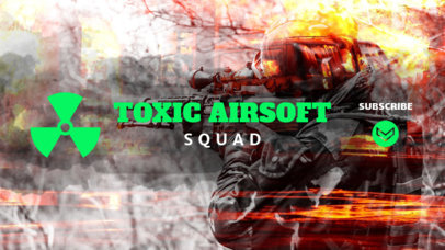 Youtube Channel Banner Template for Gaming Squad