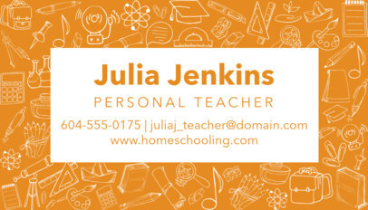 placeit business card template for pre k teachers teacher business card templates
