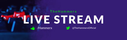 Live Stream Gaming Banner Maker for Twitch 
