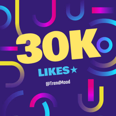 Placeit - Followers Milestone Post Template for Instagram