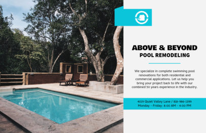 Horizontal Flyer Maker for Pool Remodeling