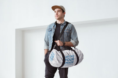 man carrying a bag