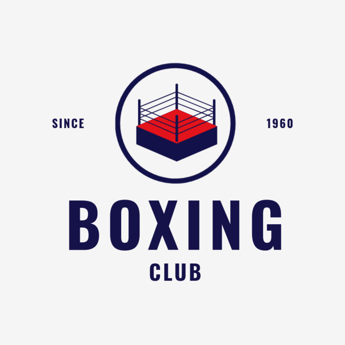 Placeit Box Logo Maker with a Boxing Ring Icon