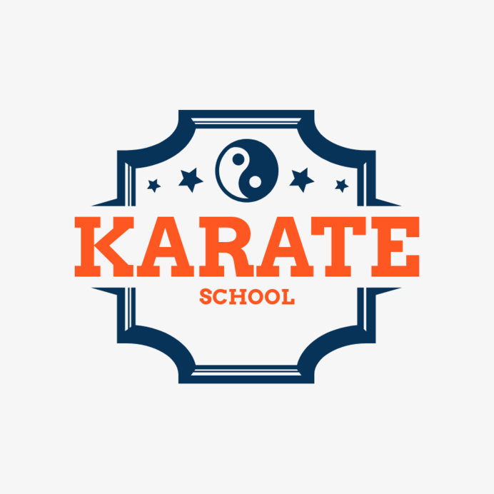 Placeit Martial Arts Logo Generator for a Karate School