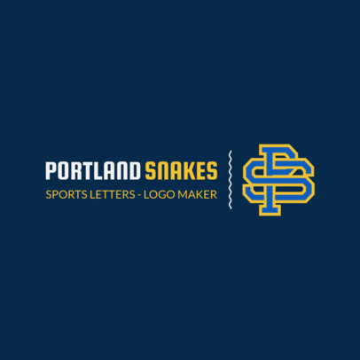 Placeit Sports Team Logo Maker With Interlocked Varsity Letters