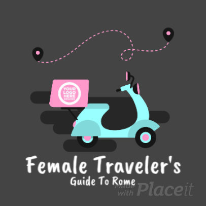 Female Travelers-Themed Instagram Ad Video Maker 125a-1063
