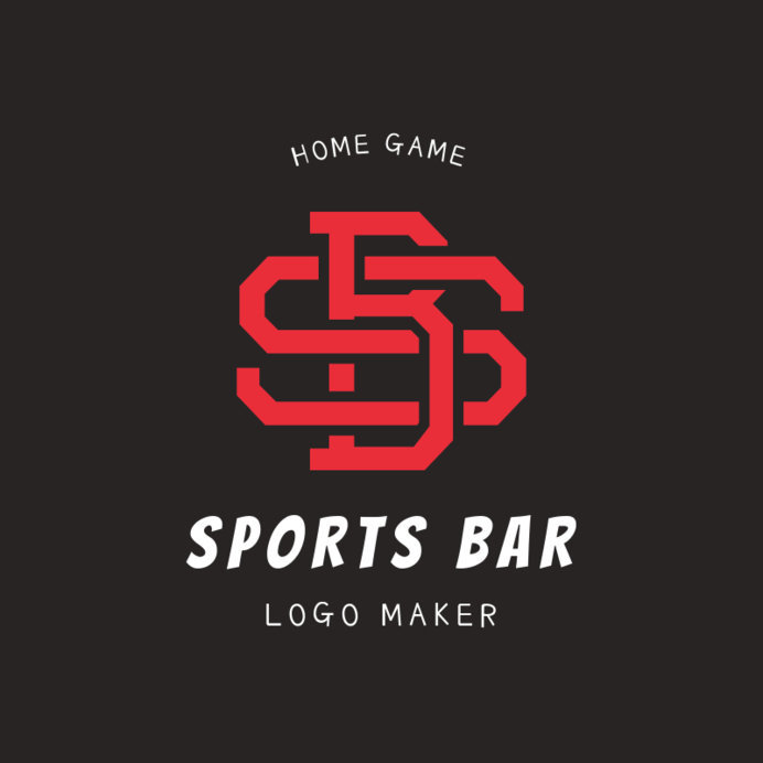 Placeit Sports Bar Logo Maker with Interlocked Letters