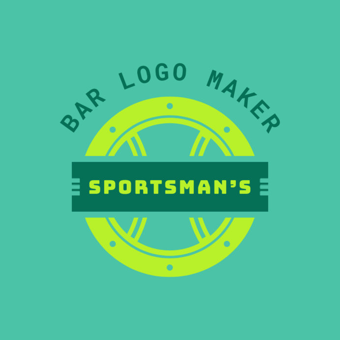 Placeit Sports Bar Logo Maker with a Circular Design