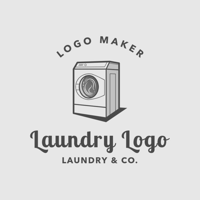 Placeit Laundry Logo Maker for a Laundry Service Company